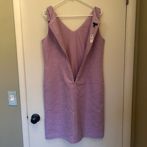 NWT Talbots lavender floral Matelassé Bow Detail Shift Dress sz 10--SOLD OUT - Picture 13 of 15